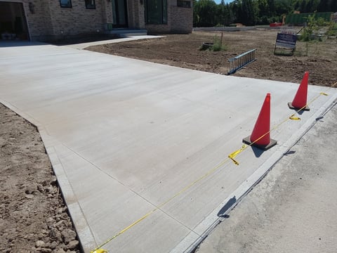 Concrete driveway